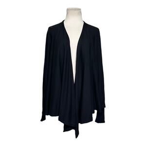 Beyond Yoga black open front asymmetrical cardigan size small